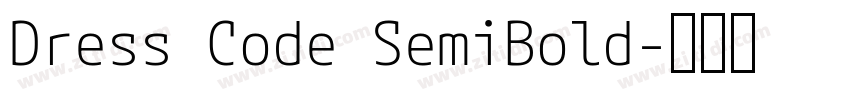 Dress Code SemiBold字体转换